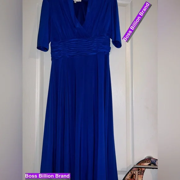 evan picone blue dress Strapless Two-Piece Long Prom Dress with Twist Front– PromGirl main image 1